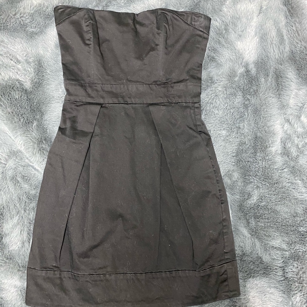 FRENCH CONNECTION Strapless Black Dress w/ Pockets